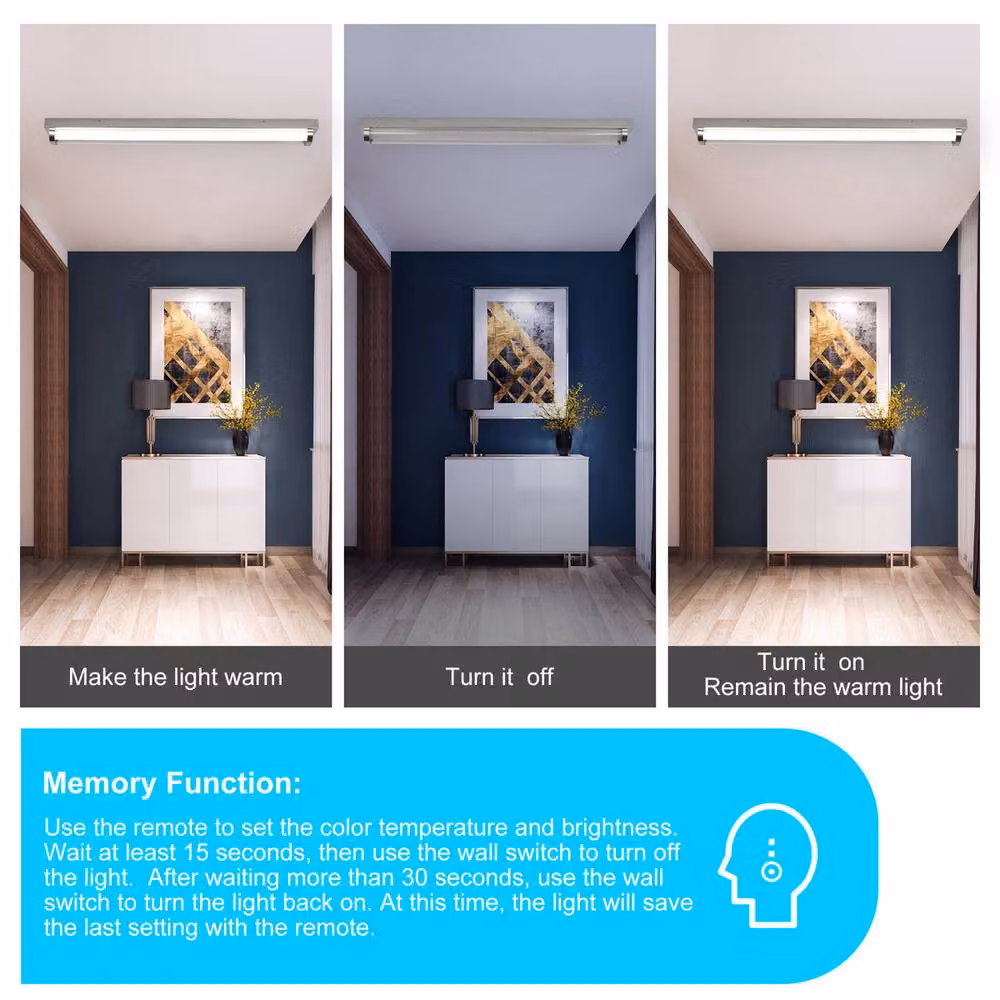 Garwarm 1 Light LED Integrated Flush Mount Ceiling Bar in Silver – 3