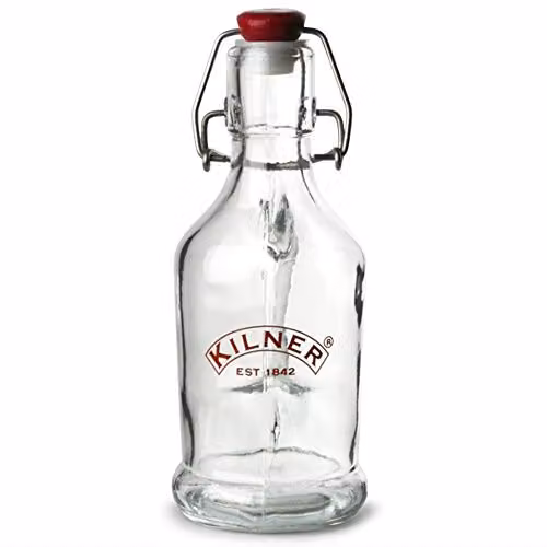 Kilner Transparent Glass Airtight and Leakproof Bottle, 0.25 l