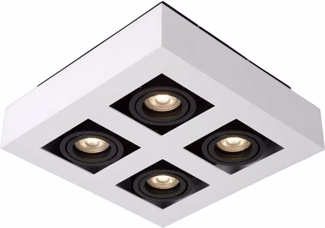Lucide Modern Square LED Ceiling Spotlight in White