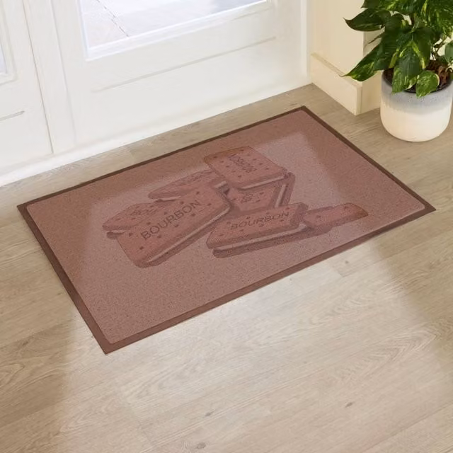 Artsy Mats Bourbons Brown Indoor/Outdoor Doormat, W: 90 cm, D: 60 cm