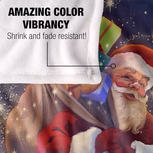 JQ Licensing Christmas Santa Chimney Magic Super Soft Fleece Throw Blanket, Multicolour, W/D/H: 91 x 147 cm – 3