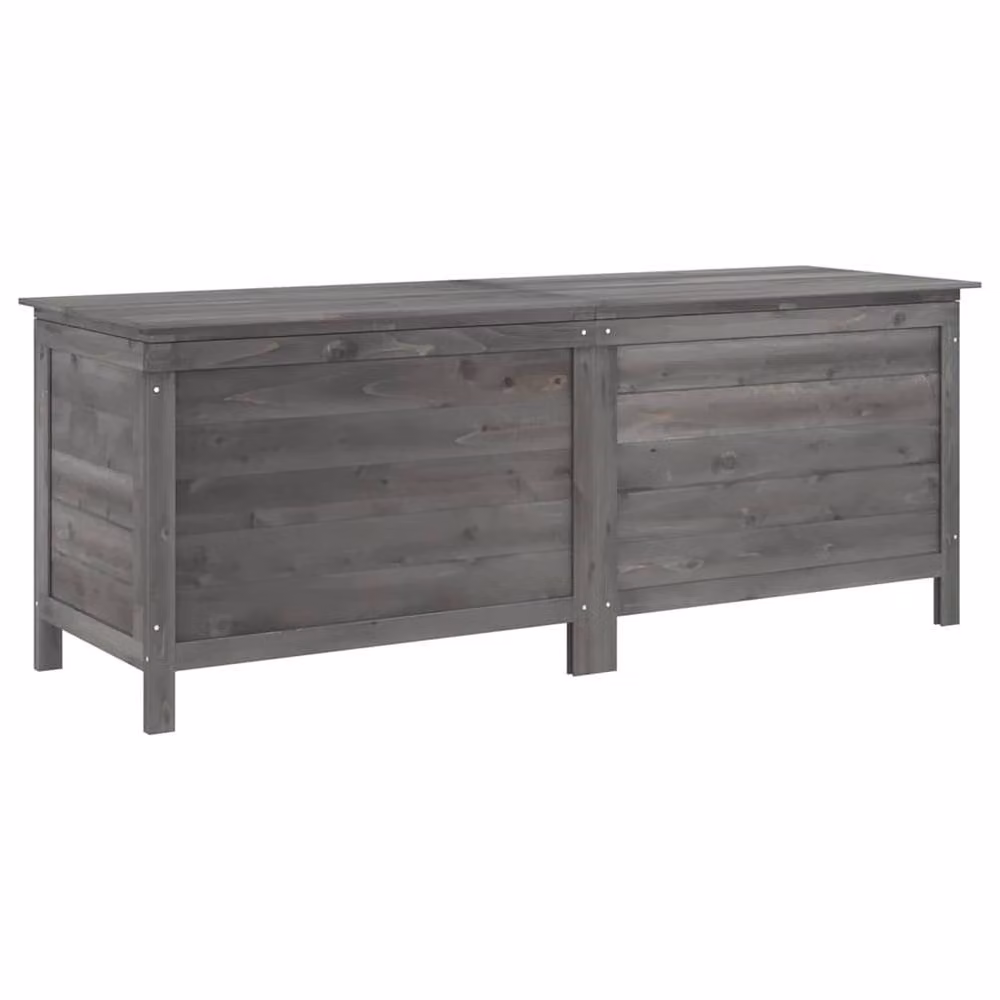 Berkfield Home Garden Storage Box in Anthracite Grey, Solid Wood Fir, W: 150 cm, D: 50 cm, H: 56.5 cm – 3