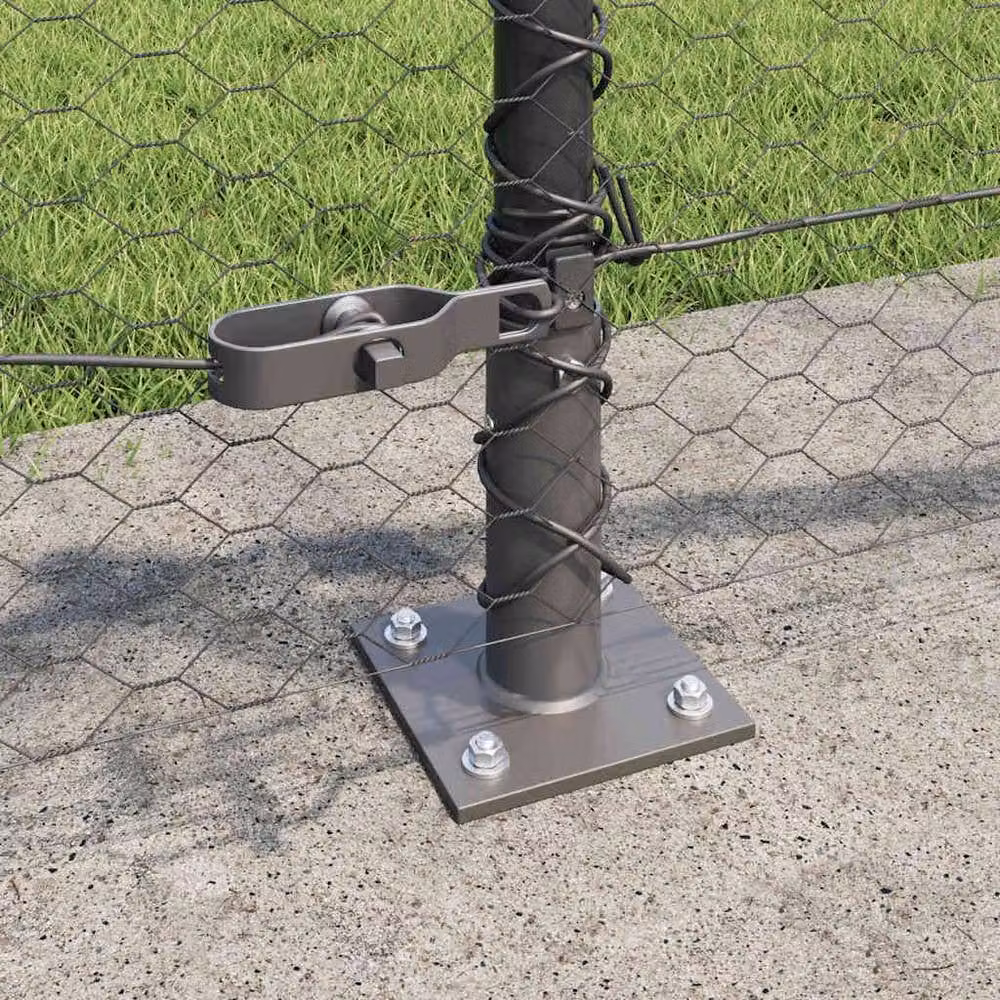 Berkfield Home Grey Steel Hexagon Fence, H: 0.5 m x W: 100 m – 3
