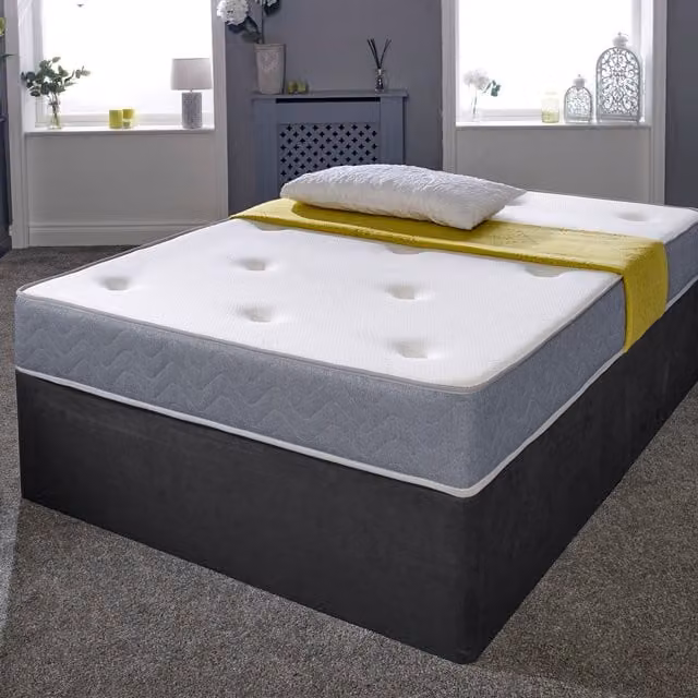 eXtreme Comfort Ltd Galaxy Hybrid Memory Foam and Spring Tufted Mattress in Grey and White, H 22 cm x W 120 cm x D 200 cm – 1