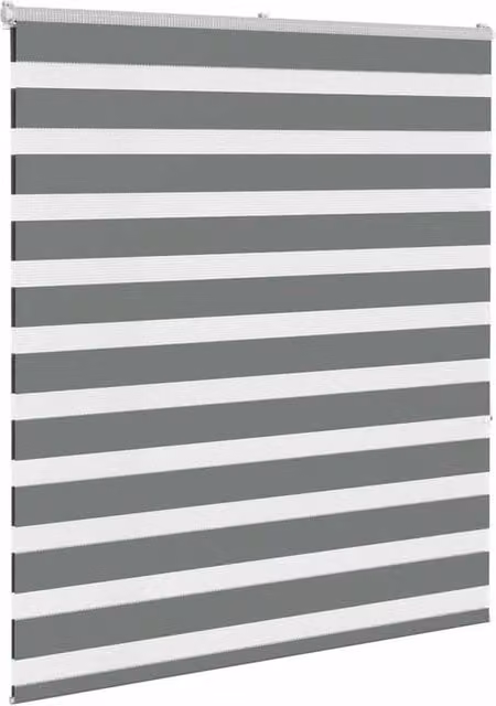 Berkfield Home Elegant Zebra Blind in Dark Grey, W: 135 cm, H: 150 cm