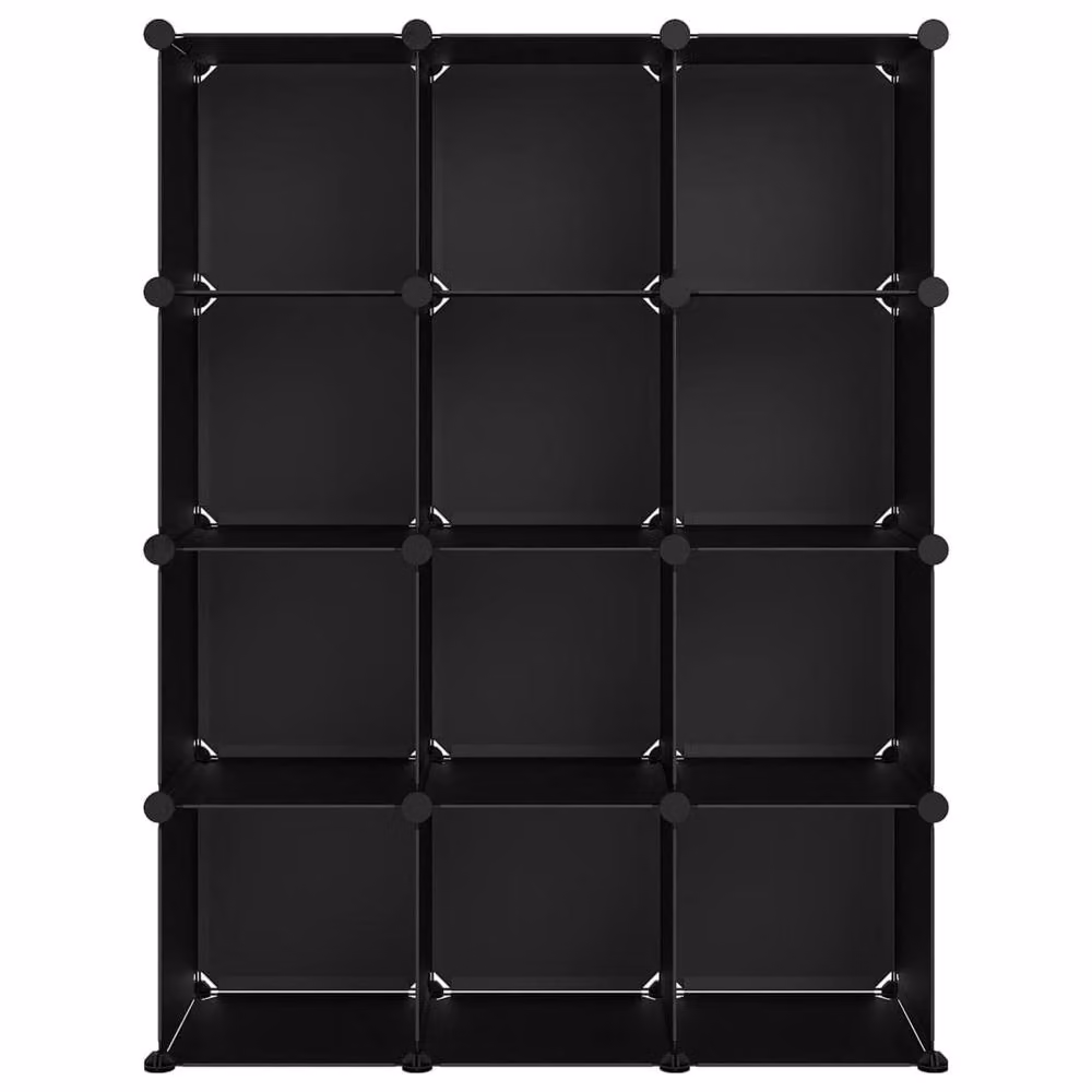 Berkfield Home 12-Cube Storage Organiser in Black – 3