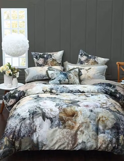 MM Linen Multicolour Floral Cotton Polyester Bedding Set, W: 180 cm, H: 200 cm