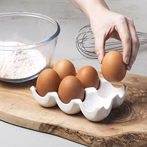 Wm Bartleet & Sons Traditional Porcelain 6 Egg Storage Tray in White – 2