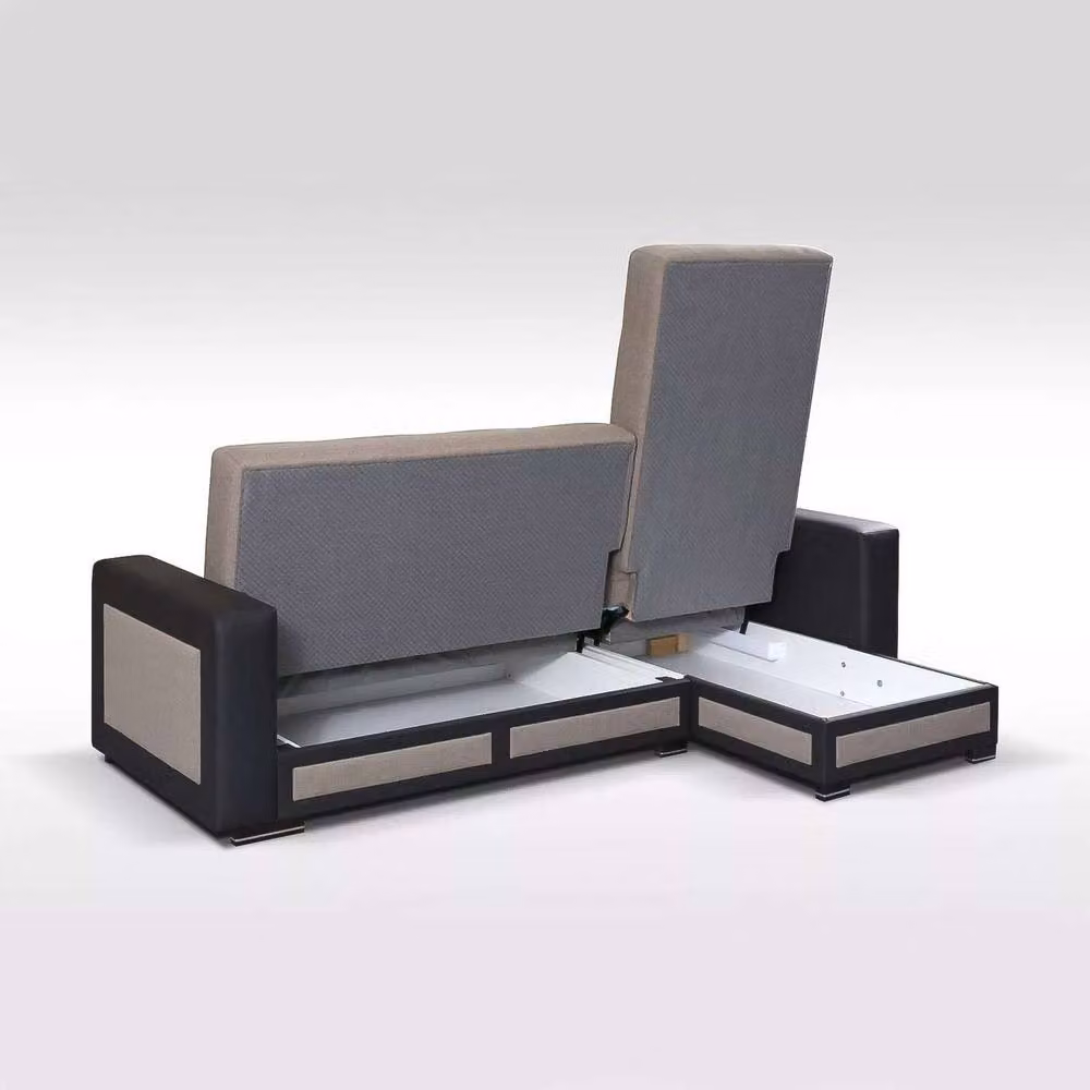 Sliding Wardrobes 4U Terrian Grey Fabric Right Corner L-Shape Sofa Bed with Ottoman Storage and Scatter Cushions – 2