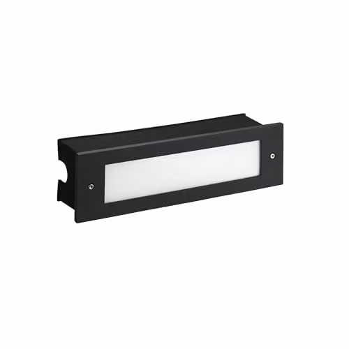 Netlighting Micenas Outdoor LED Recessed Wall Light, Black, 1140lm, 3000K, IP65 – 1
