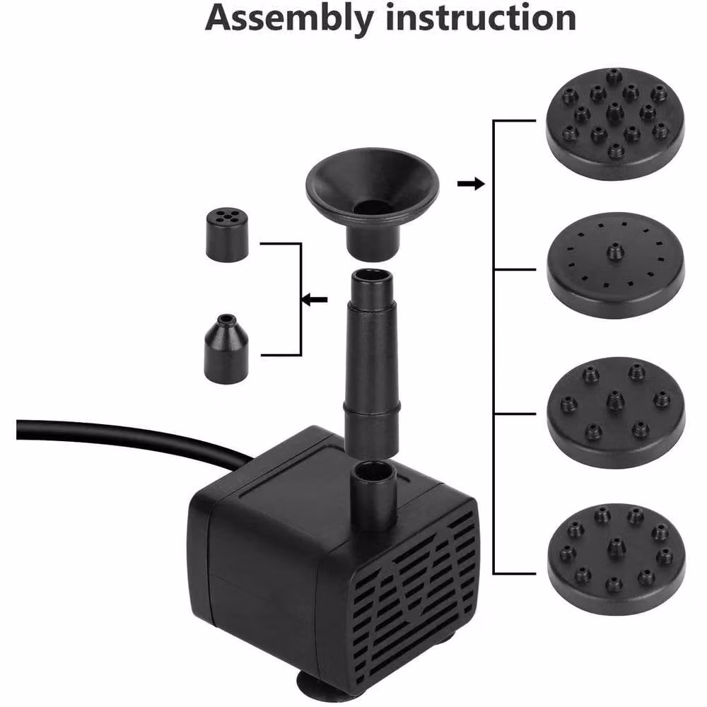 Kelvenix Solar Powered Pond Water Feature Fountain Pump in Black – 2
