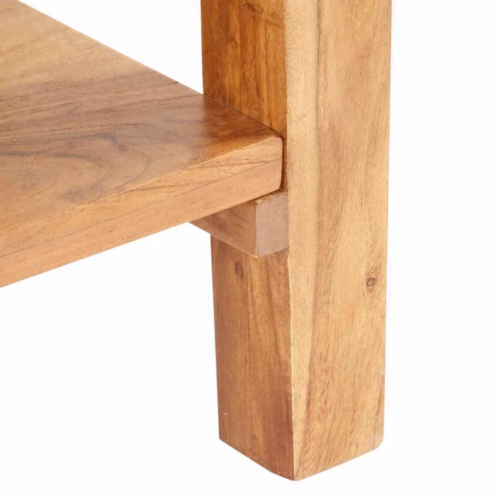 Berkfield Home Beautiful Console Table in Brown Solid Acacia Wood W/D/H: 100 x 40 x 76 cm – 3
