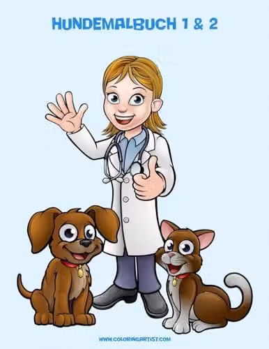 Createspace Dog Colouring Books 1 & 2 Multicolour