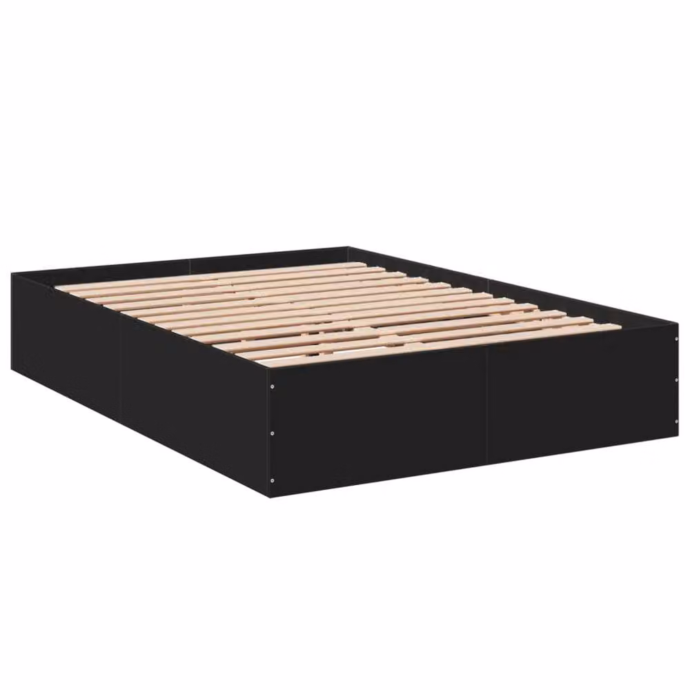 Berkfield Home Small Double Bed Frame in Black, W/D/H: 120 x 190 x 35 cm – 3