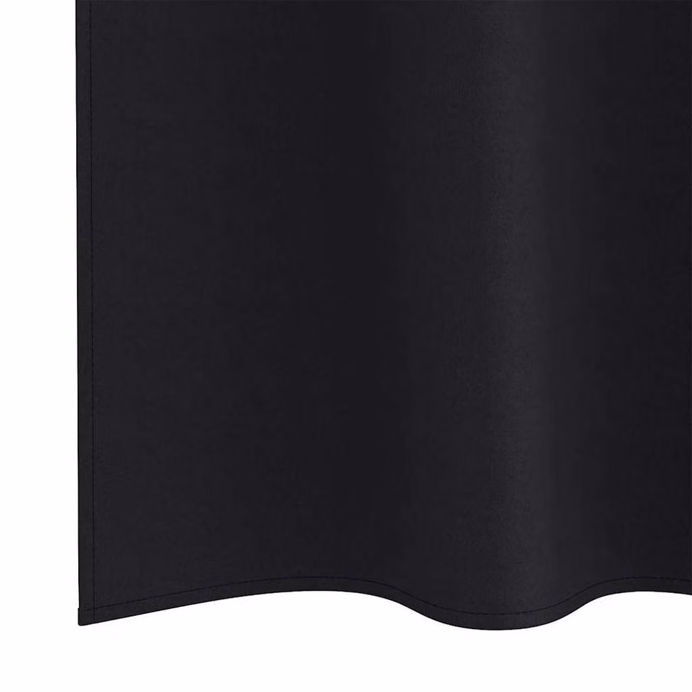 Berkfield Home Blackout Eyelet Curtains, 2 Pack, Black, W: 175 cm, H: 140 cm, Polyester – 6