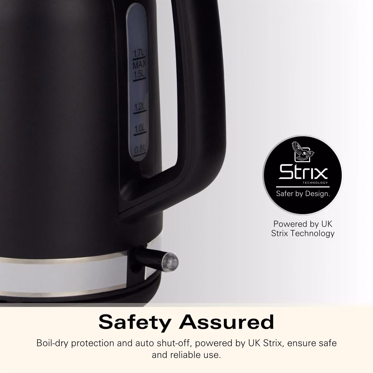 Hamilton Beach Ella 1.7 l Matte Black Kettle with Auto Shut-off – 7
