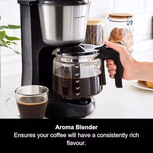 Morphy Richards Equip Filter Coffee Machine with Glass Jug in Black and Silver – 3