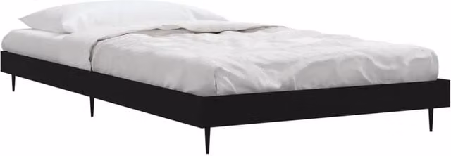 Berkfield Home Durable Bed Frame in Black, W/D/H: 90 x 200 x 20 cm