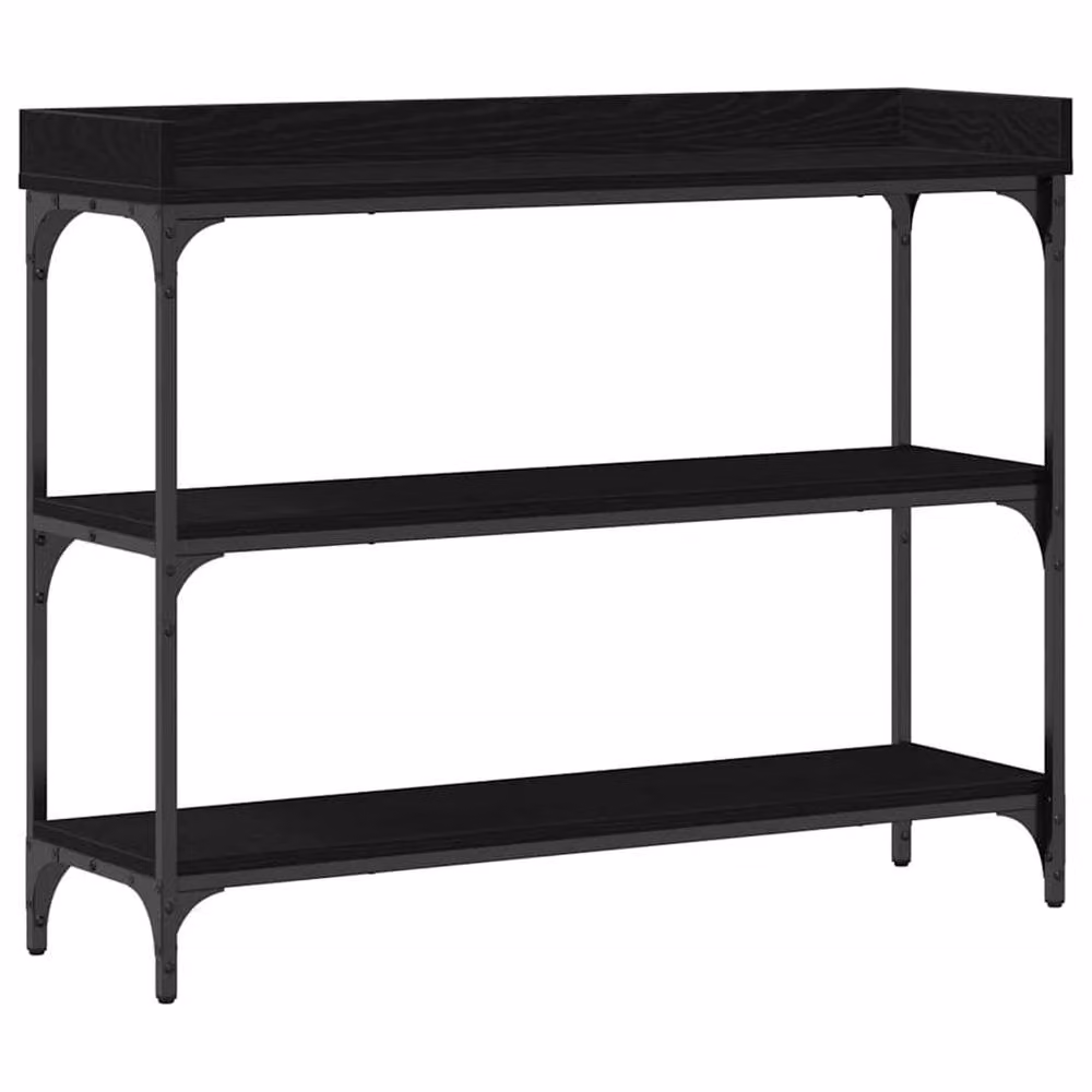 Berkfield Home Modern Black Oak Console Table, W/D/H: 100 x 30 x 80 cm – 3