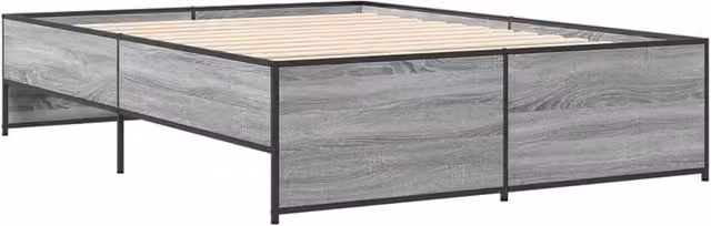 Berkfield Home Modern Grey Bed Frame W/D/H: 140 x 190 x 40.5 cm – 1