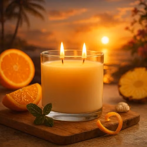 Nicola Spring Soy Wax Scented Candle, Tropical Sunrise, 400g – 2