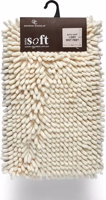 Gaveno Cavailia Miami Chenille Loop Bath Mat in Beige, W/D: 50 x 80 cm