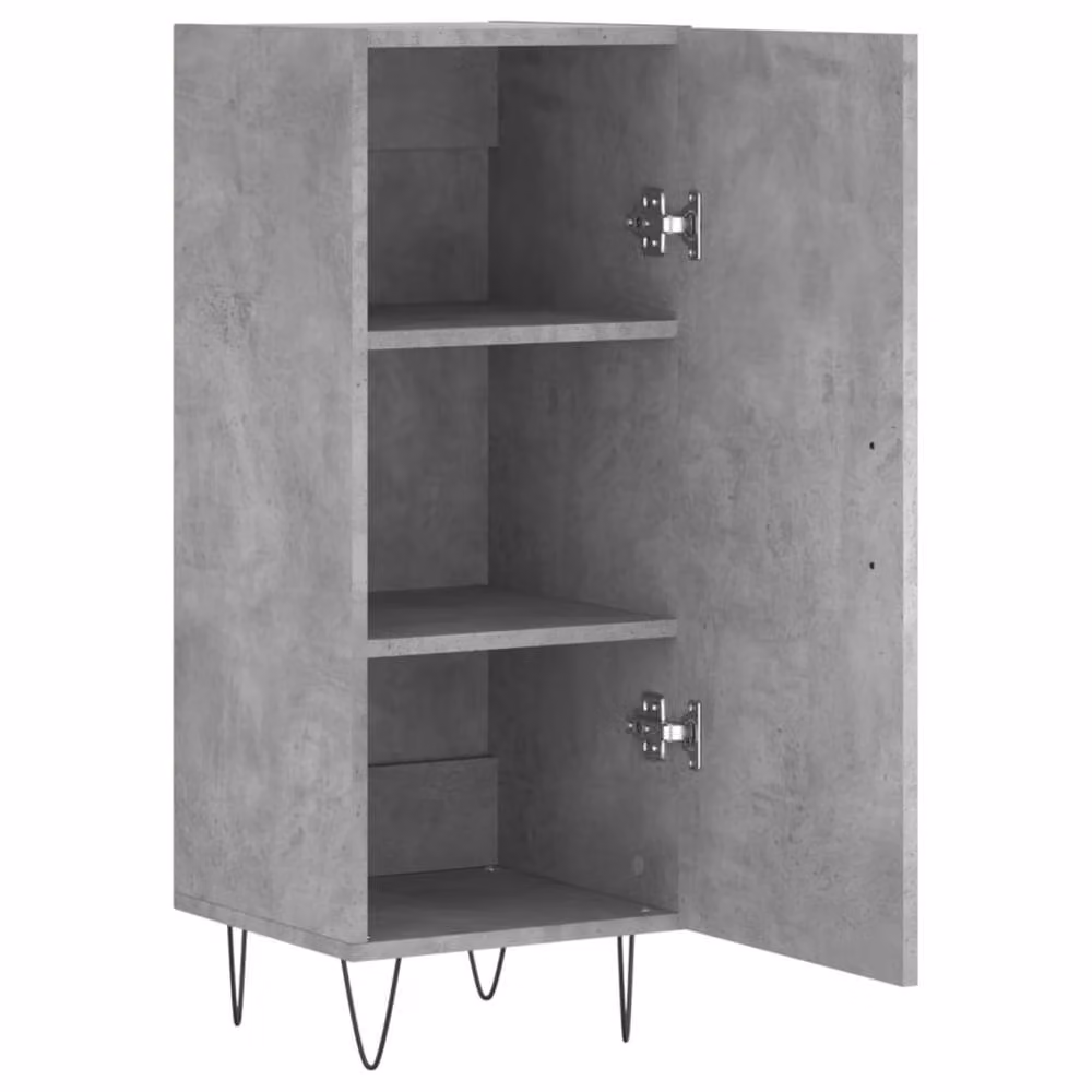 Berkfield Home Sideboard in Concrete Grey, W/D/H: 34.5 x 34.5 x 90 cm – 3