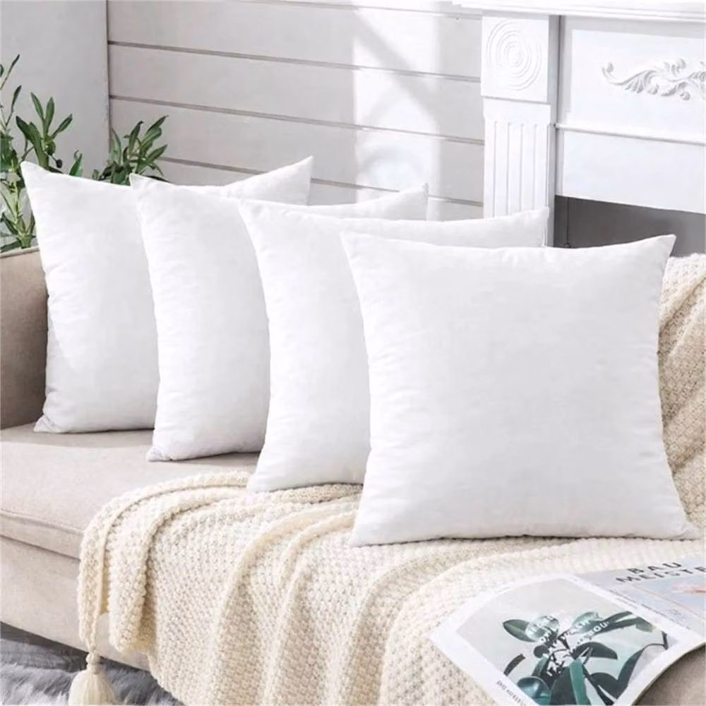 NESTLUNE 8-Piece Extra Deep Square Cushion Pad Inserts in White, 45 x 45 cm – 3