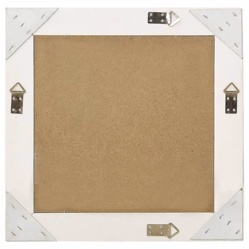 Berkfield Home Baroque Style Square Wall Mirror in White, W/H: 50 x 50 cm – 2