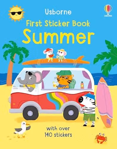 Usborne First Sticker Book Summer: Interactive Activity Book with Over 150 Stickers for Kids, Multicolour