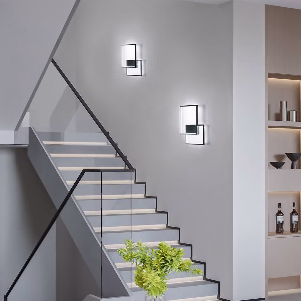 Pheashine Black Modern Aluminium LED Wall Light, 34W, 6500K Cool White, Up and Down Square Fixture – 3