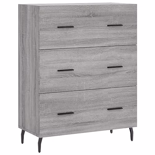 vidaXL Grey Sonoma Sideboard in Engineered Wood W/D/H: 69.5 x 34 x 90 cm