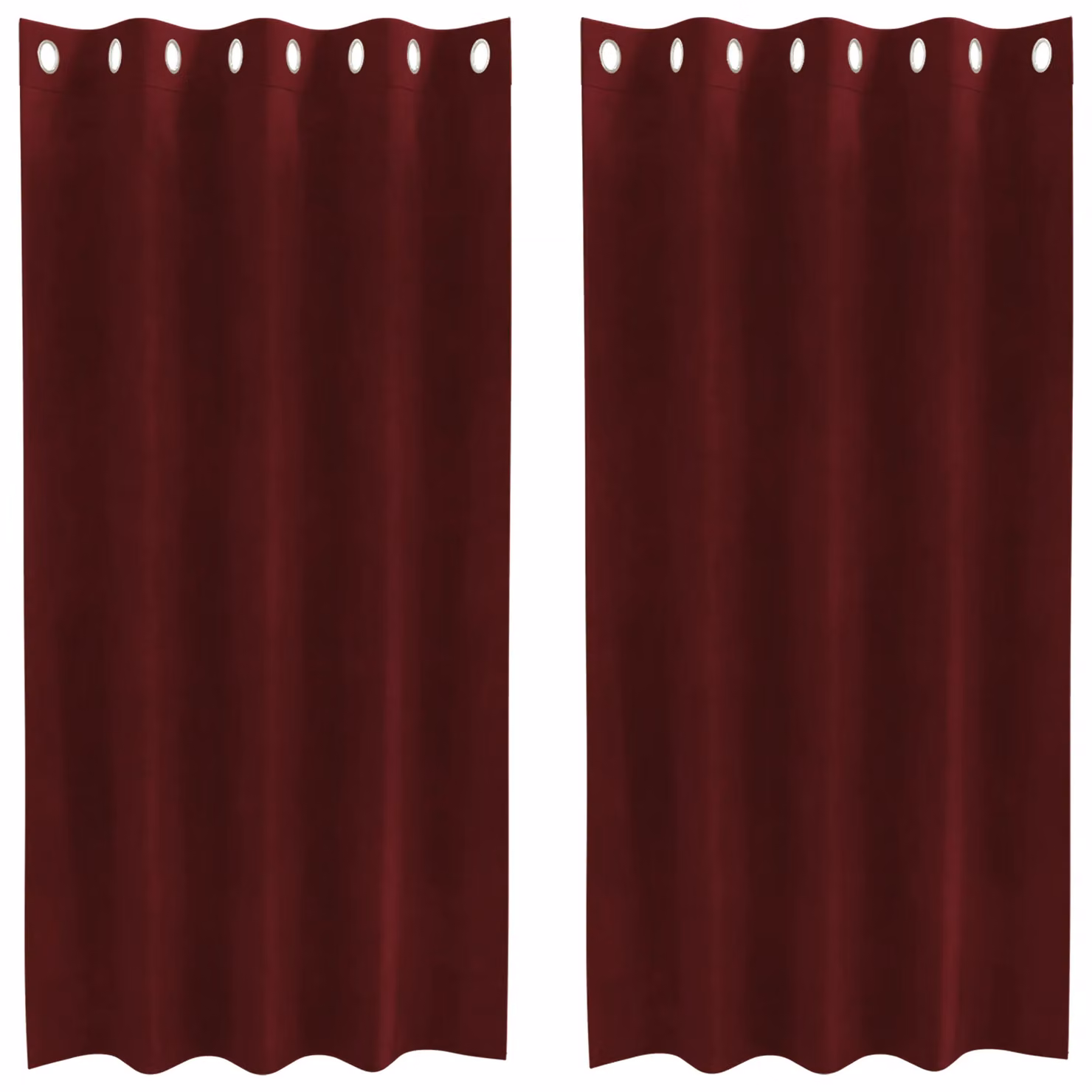 Berkfield Home Wine Red Velvet Blackout Curtains with Eyelets, 2 Pack – 2