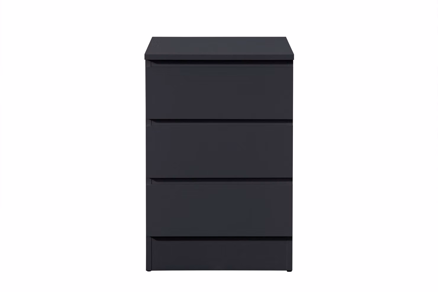 Birlea Oslo 3 Drawer Bedside Table in Grey and Black – 3