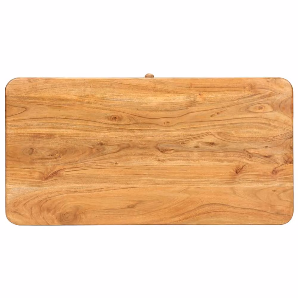 Berkfield Home Durable Industrial Coffee Table in Brown Solid Acacia Wood, W: 100 cm, D: 50 cm, H: 40 cm – 3