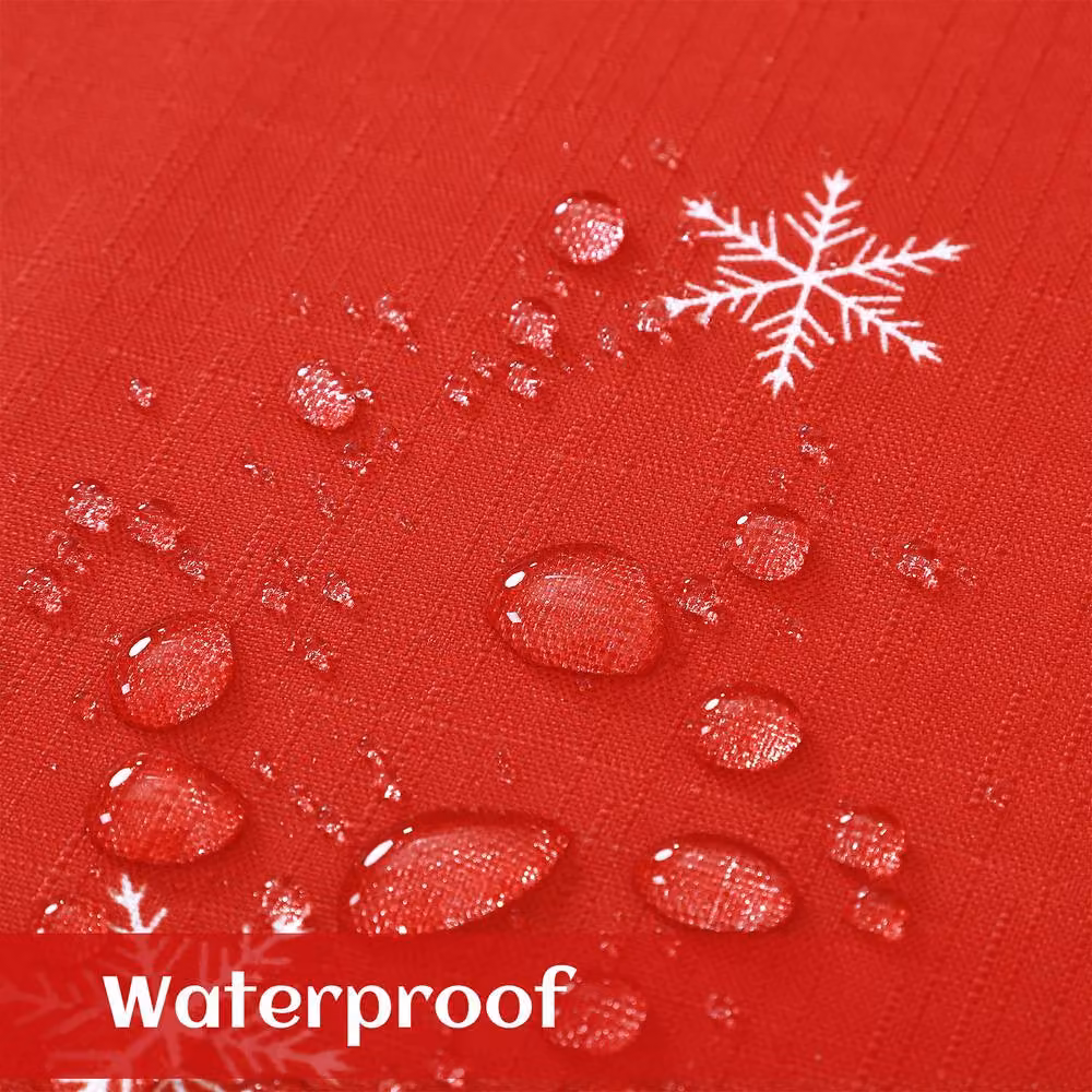 London Boutique 2-Piece Red and White Snowflake Christmas Rectangular Tablecloth Set, W: 137.16 cm, L: 228.6 cm – 6