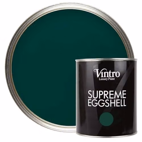 Vintro Woodpecker Green Eggshell Paint, 1 Litre, for Interior and Exterior Walls, Wood and Trim – 1