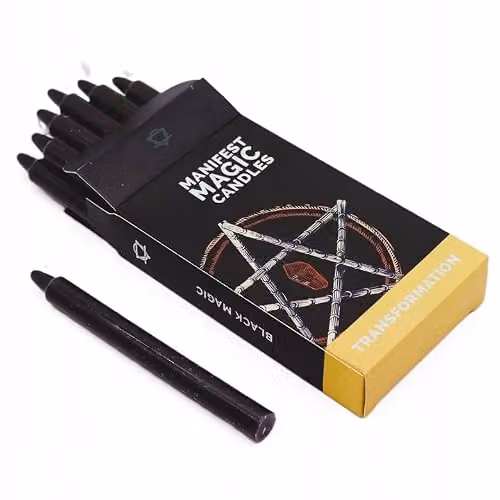 KDMD Manifest Magic Black Candles, Pack of 12 – 3