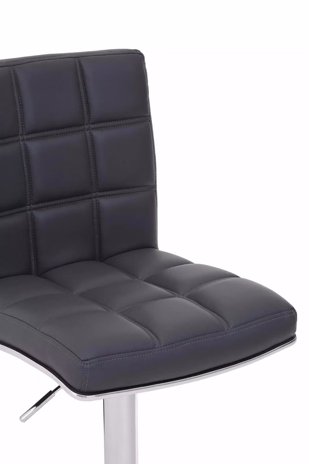 Orsina Tavor Modern Grey Faux Leather Bar Chair with Metal Frame – 3