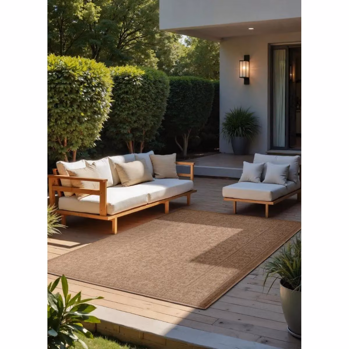 THE RUGS Kona Reversible Indoor Outdoor Flat Woven Polypropylene Low Pile Rug in Beige, W: 160 cm, L: 230 cm – 2