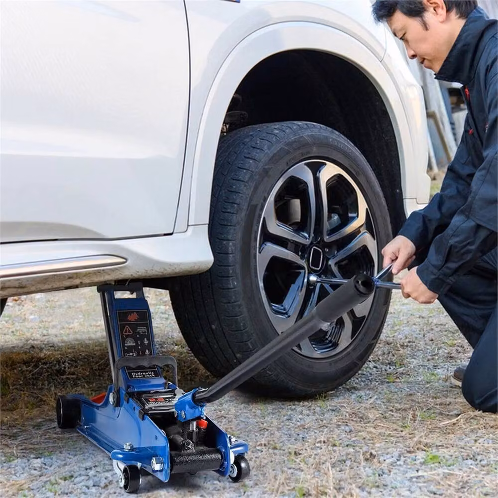 FLAVORA 2.5 Ton Low Profile Hydraulic Trolley Jack, Blue, W: 1000 cm, D: 52 cm, H: 52 cm – 5
