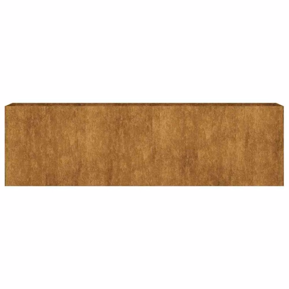 Berkfield Home Garden Corten Steel Raised Bed in Brown, W/D/H: 280 x 40 x 80 cm – 2