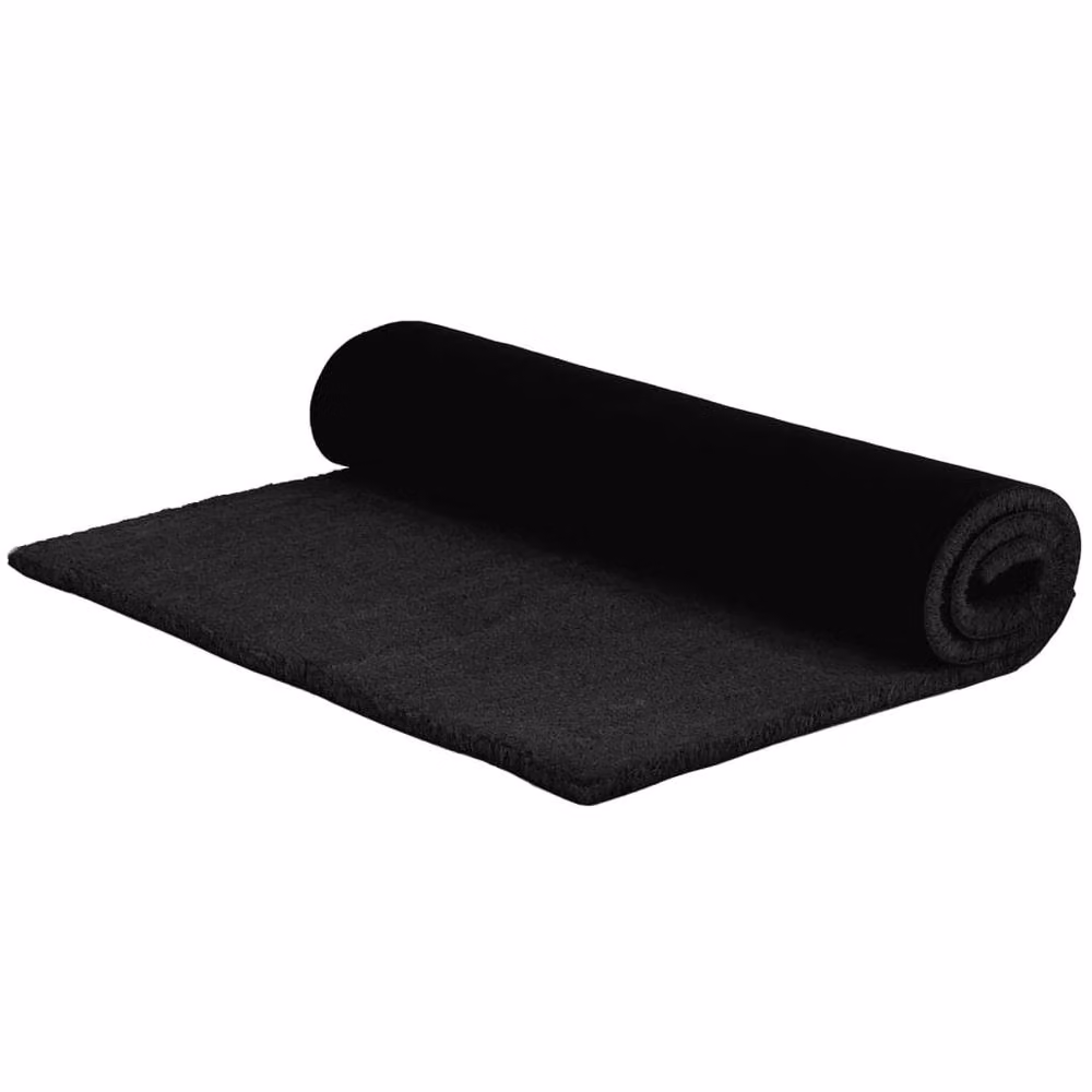 Berkfield Home Black Tufted Coir Door Mat, W: 80 cm, D: 100 cm – 2