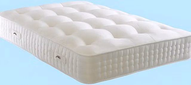 Paradise Beds White Hybrid Pillow Top Tufted Spring Mattress with Knit Fabric, W/D/H: 140 x 200 cm
