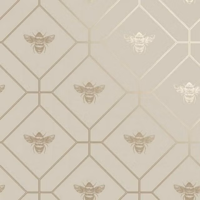 Holden Décor Bee Wallpaper in Beige