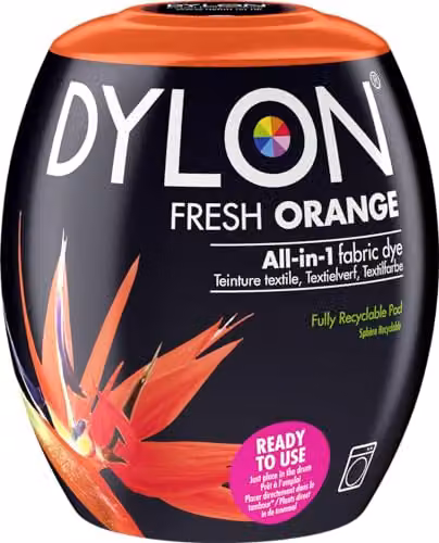 Dylon Fabric Dye Pods for Clothes and Soft Furnishings, Fresh Orange, 350g – 1