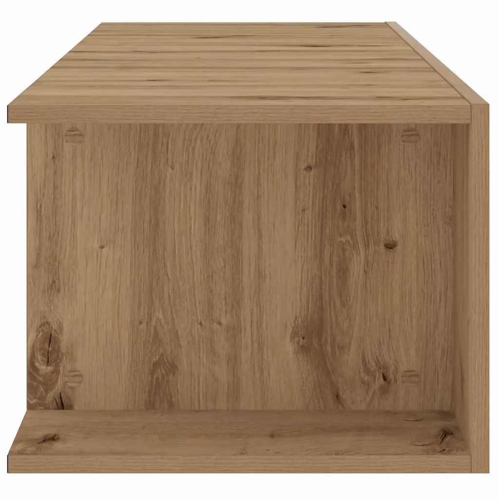 Berkfield Home Modern TV Cabinet with LED Lights in Artisan Oak, W/D/H: 135 x 39 x 30 cm – 4