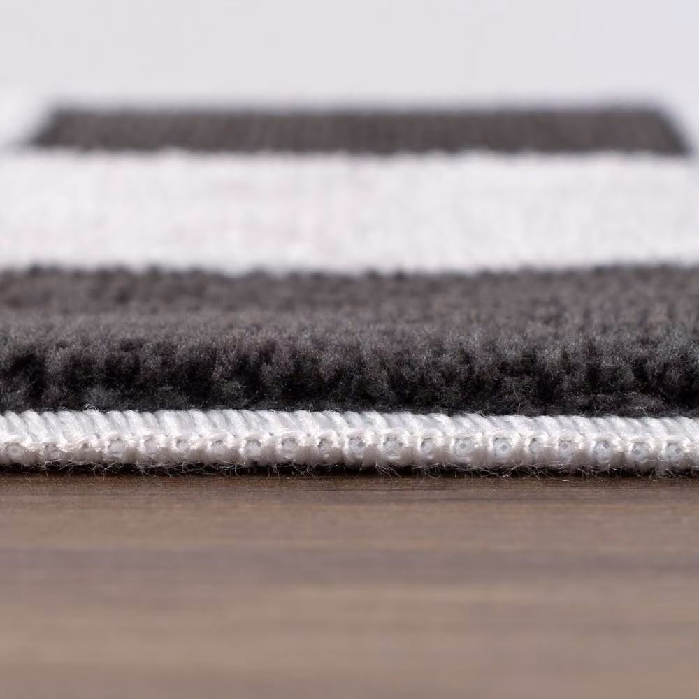 THE RUGS Loft Checkered Soft Pile Area Rug, Dark Grey, W: 80 cm, L: 150 cm – 7