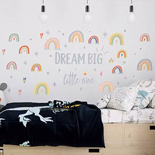 WALPLUS Multicolour Rainbow Wall Stickers for Nursery and Kids Room Decor, Removable Abstract Vinyl Decals, W/H: 45 x 45 cm – 2