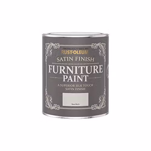 Rust-Oleum Grey Satin Furniture and Skirting Board Paint, Bare Birch, 750ml – 2